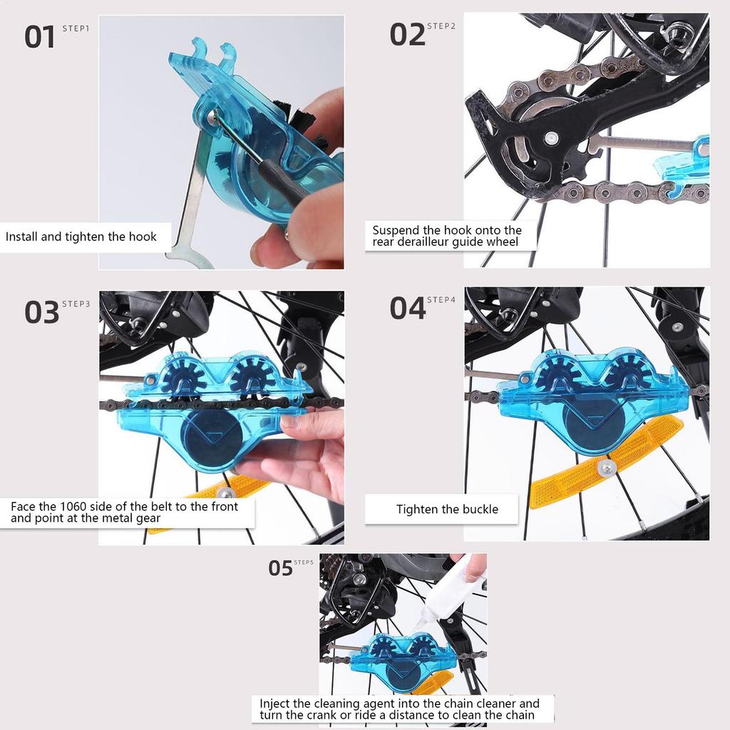 Bicycle Chain Cleaner Cycling Scrubber Washer Tool Mountain Bike Washing Kit Bike Chain Cleaning Tool Chain Brush Wash Tool Set