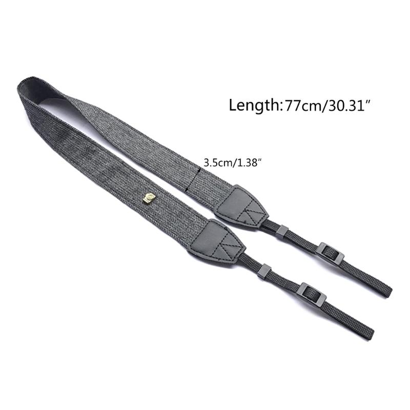 Universal Camera Shoulder Strap Adjustable Neck Lanyard Cotton PU Leather Belt DSLR Cameras Strap Accessory Part