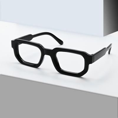 Vintage Small Square Frame Women'S Anti Blue Light Glasses Retro Brand Design Luxury Men Thick Leg Square Fashion Glasses Frame