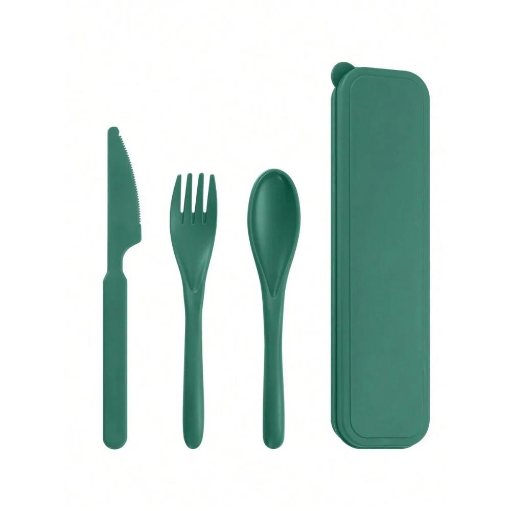 1pcs Plastic knife, fork and spoon cutlery set, reusable, portable cutlery, suitable for school, outdoor, camping, office