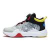 Li Ning Comfortable Versatile Non-Slip Wear-Resistant Rebound Casual Shoes Kids Shoes Gray White Black YKCT034-5