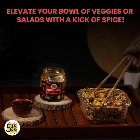 5:15PM Korean & Crispy Chilli Oil for Noodles 200g | Sichuan Style | No Artificial Colours or Flavours | Chilli Paste Perfect for Stir-Fries