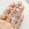 100Pcs Cute Mini Cartoon Brilliant Seashells Nail Art Resin Designer Charms DIY Craft For Nail 3D Decorations Jewelry