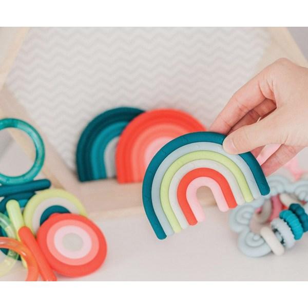 Swabinex silicone teether, single item, rainbow, 1 piece, Korean baby products