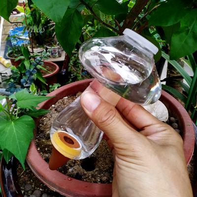 300ML Flower Waterer Self Watering Spikes Transparent Auto Plant Watering Devices Auto-Drippers Mushroom Glass Ball Outdoor Indoor Garden Plants