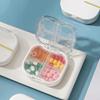 Sealed Pill Organizer Portable Pill Case Square Pill Box  Travel