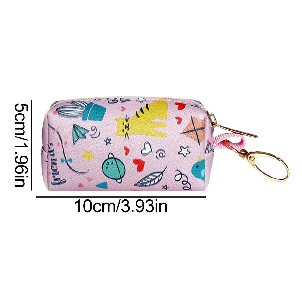 Dog Bag Holder For Poop PU Leather Zipper Poop Bag Holder Stain-Resistant Poop Bag Holder Portable Waste Bag Dispenser With Hook