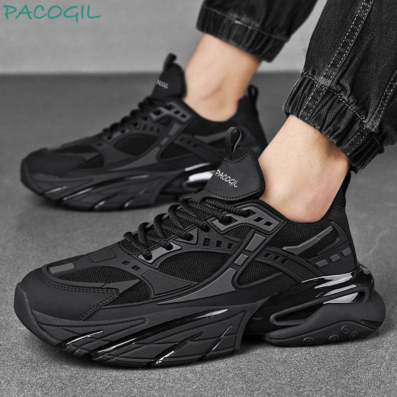 New Spring Festival casual shoes, men's shoes, four-season shoes, men's black sneakers, running shoes, dad shoes, thick soles are versatile