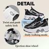 Double Row Quad Roller Skates for Teens-Retractable Wheels Lace-Up Leather Material Shoes Unisex Youth Gift
