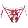 Sexy Lace-up Large-size Embroidered Panties, Ultra-thin and Hot Temptation Straps, Fun Open Crotch Free Thong Women 3039