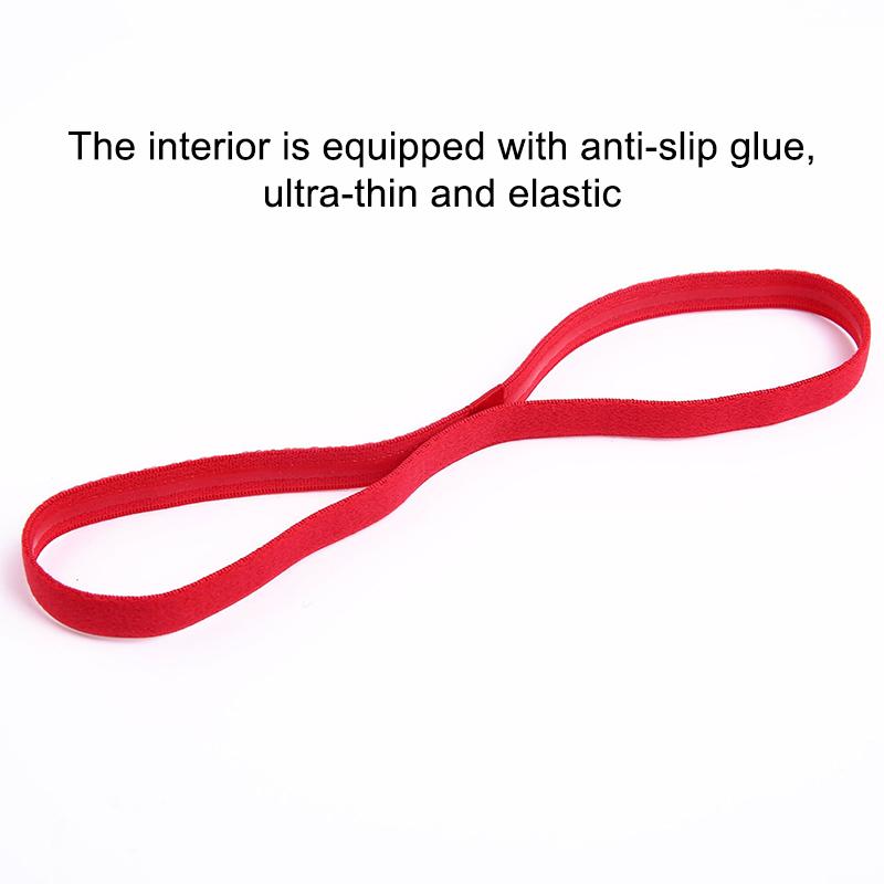 Kadın ve Erkekler İçin İnce Spor Saç Bantları Kaymaz Yoga Saç Bandı Futbol Basketbol Futbol Tenis Ve Golf İçin Esnek Ter Bantları