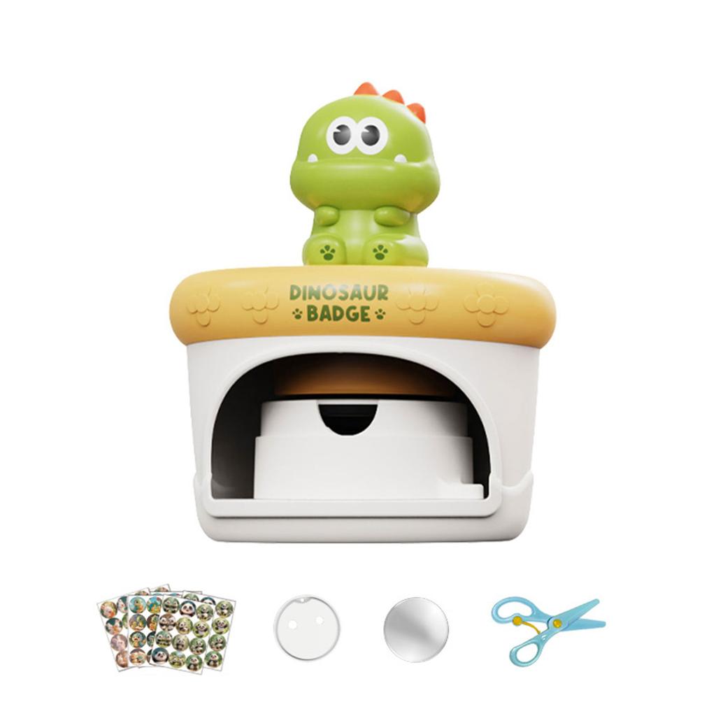 Handgemachte Abzeichenmaschine Bastelabzeichenmaschine Spielzeug für Kinder Kreatives Bastelkunst-Aktivitätsset mit Plastikvorlagenabdeckungen