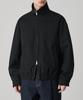 High-Neck Minimalist Blouson Jacket [Black]
