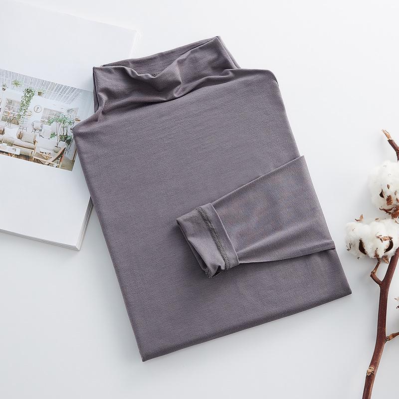 

Women s 2023 Autumn High Collar Modal Long-Sleeve Slim Fit Top XXL