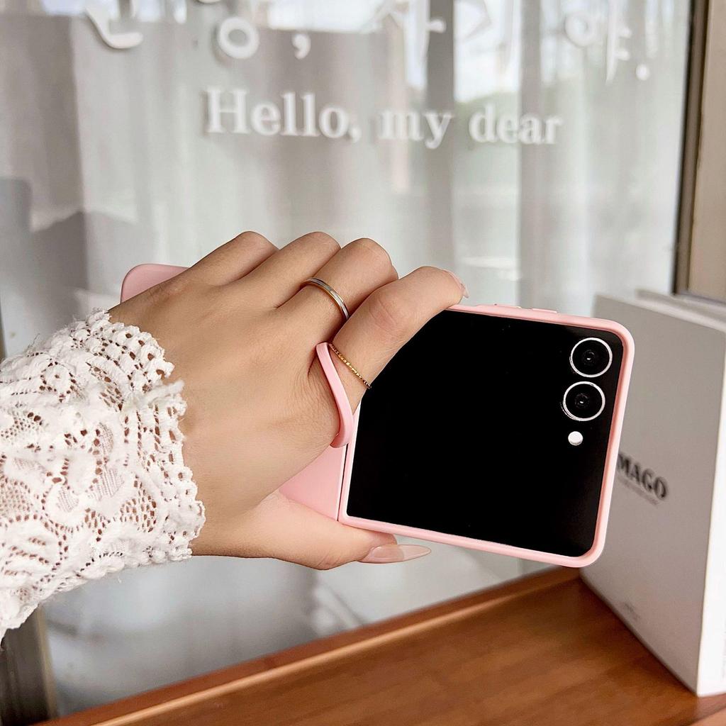 Ring Buckle Phone Case for Samsung Z FLIP7 TPU Hard Cover