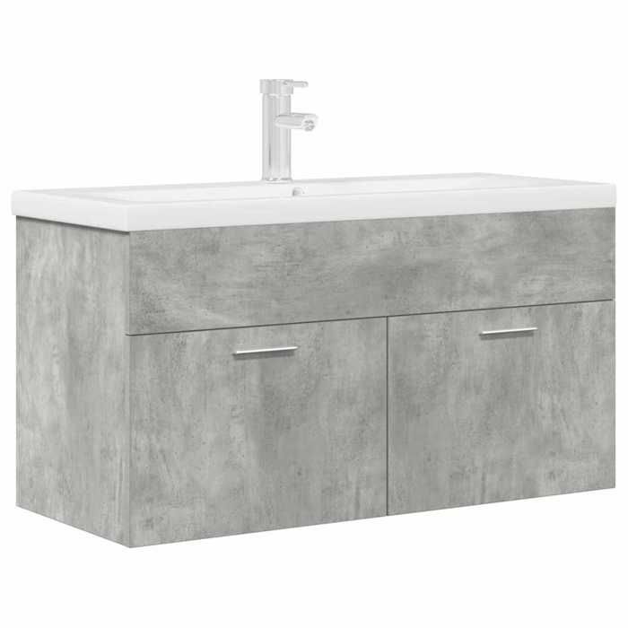 VidaXL Armoire lavabo de salle de bain avec bassin intégré et robinet 3324891
