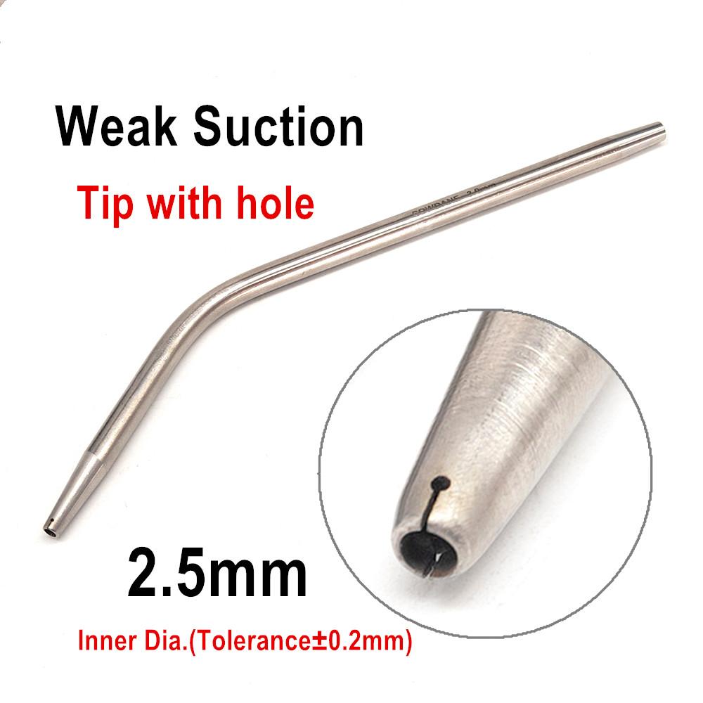 

Стоматологический аспиратор Ferguson Frazier, аспирационная трубка, стоматологическая всасывающая трубка из нержавеющей стали, хирургическая лабораторная трубка, инструмент для стоматолога 1 pc weak with hole 2.5