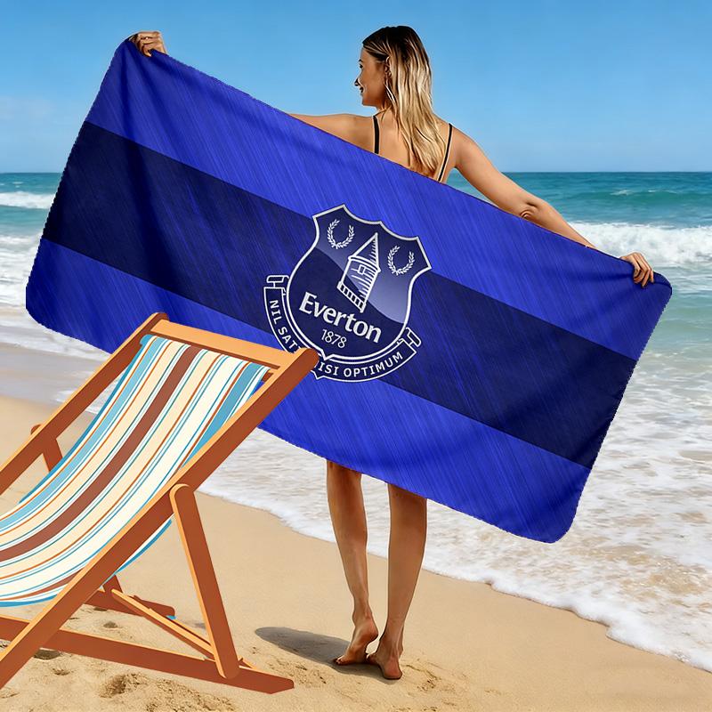 Telo Mare Stampato Everton FC, Grande Morbido Asciugatura Rapida per Spiaggia Campeggio Nuoto