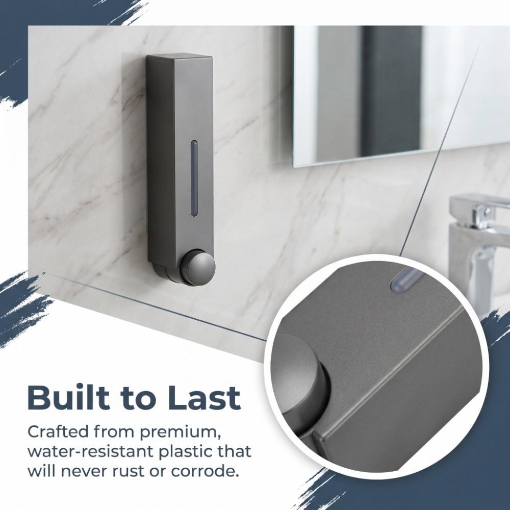 Grey Liquid Soap Dispenser Large Capacity Shampoo Dispenser Soap Dispenser  Home Hotel School