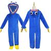 Halloween Blaues Mundmonster Onesie Huggy Wuggy Spielkostüm Zeit Spiel Jumpsuit Kigurumi Plüschtier Kinderparty Weihnachtsgeschenk