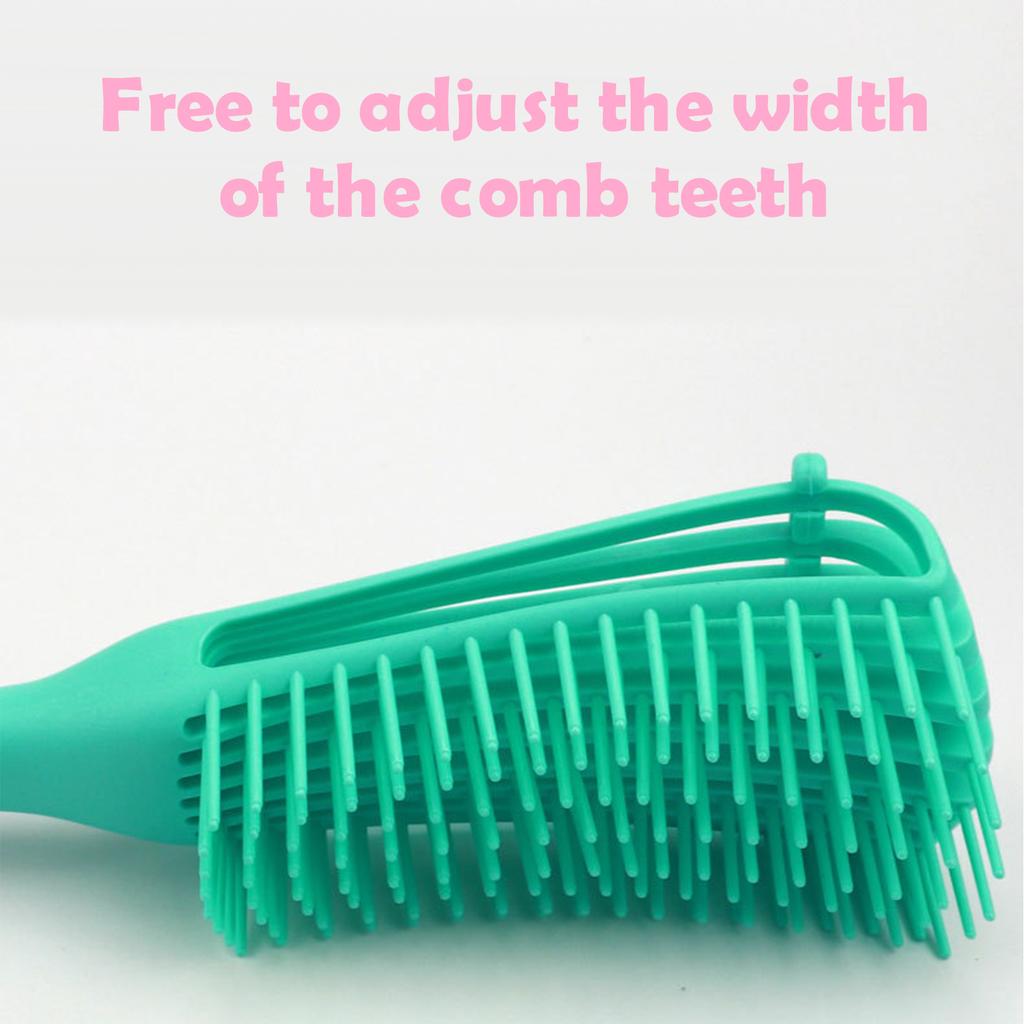 8-Row Detangling Brush Cushion Shampoo Brush Scalp Massage Detangler Hair Comb for Curly Straight Thick Wet Dry Hair