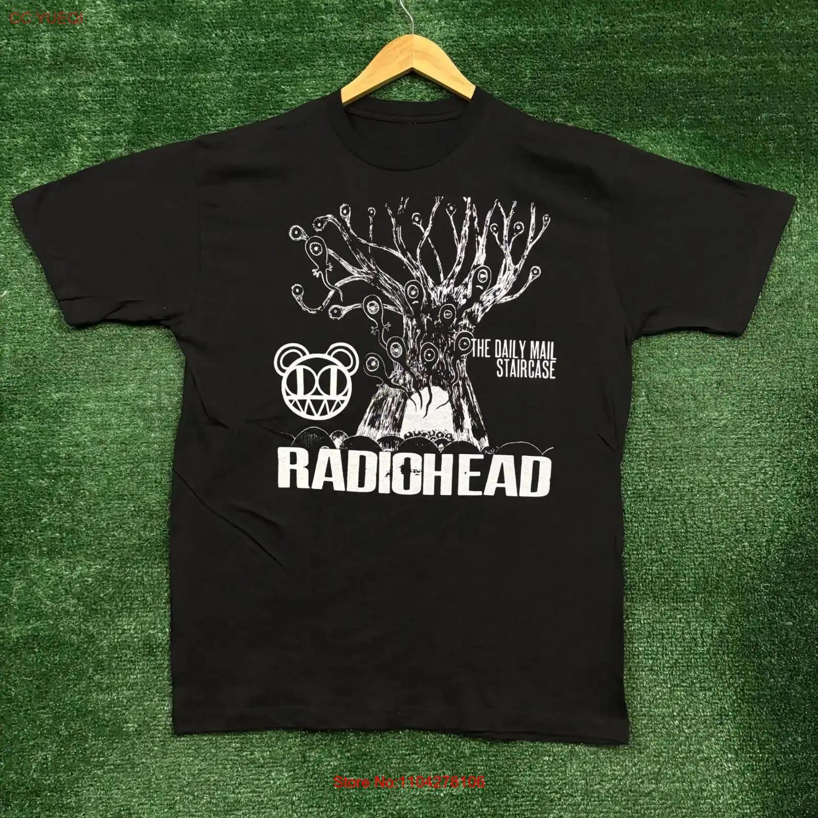 

Radiohead The Daily Mail Staircase Rock Band T Shirt Size Large vintage Washed Unisex Slightly streetwear graphic Casual S разноцветный