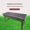Outdoor BBQ Portable Charcoal Grill Foldable Barbecue Cooking Tools Thickened Large Size Barbecue Grill