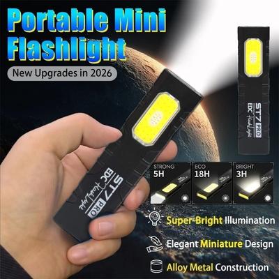 Přenosná EDC laserová svítilna ST7 PRO Magnetická základna Klip do kapsy USB dobíjecí ABS konstrukce Kempingový multifunkční nástroj