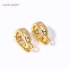 18K Gold Plated Hinged Necklace Enhancer,Pendant Bail Clasps Connector Fastener For Jewelry Making Supplies DIY Accessories