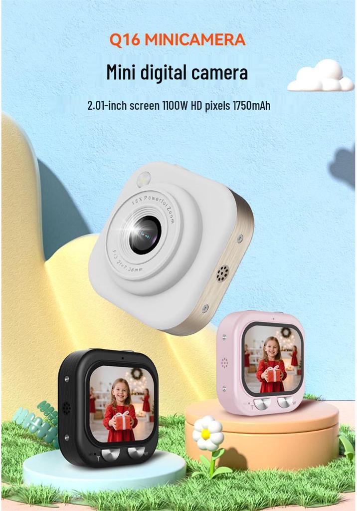 Q16 Mini Digital Camera: 16X Zoom, Video Recording, Fill Light, Portable