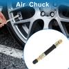 A ABSOPRO Tire Valve Stem Air Inflation Adapter Durable 100mm Long Tire Valve Extension Rubber Black