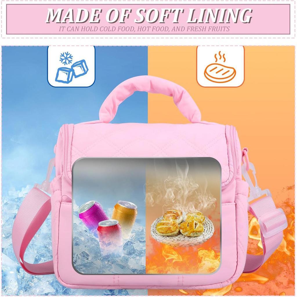 Women Lunch Bags For Work Leakproof Food Carrier Insulated Lunch Box Tote For Kindergarten Camping Hiking Travel Commuting Daily