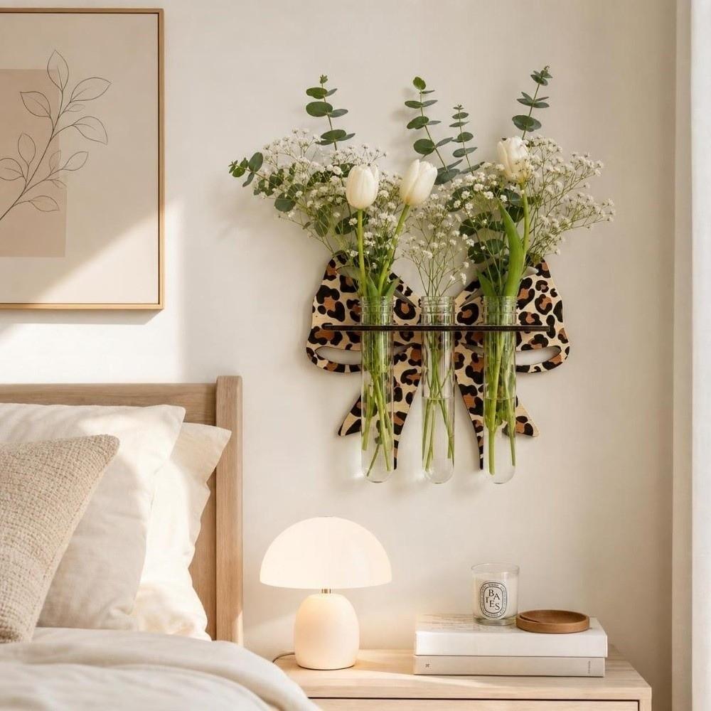 Vase Wall Mounted Planter Wooden Flower Pot Flower Holder Wall Decoration Living Room
