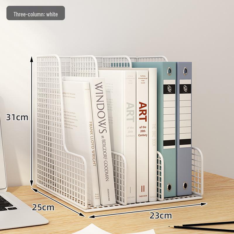 Large Metal Desk Organizer File Holder and Bookshelf