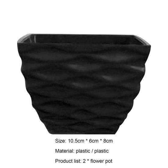 2Pcs Flower Pot Creative Shape High Hardness Plastic All-Purpose Thickened Flower Pot Desktop Ornament for Home