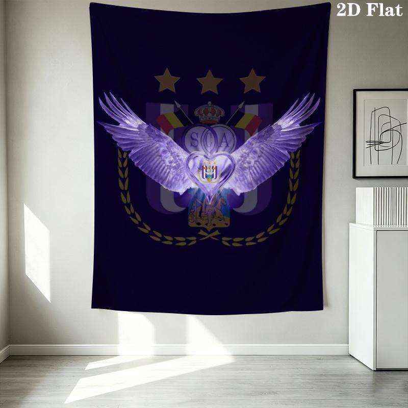 Rsc Anderlecht Wall Tapestry Aesthetic Wall Hanging Printed Fabric Blanket Decorative Tapestries For Bedroom Living Room Home Decor