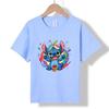 XH30 MINISO 2026 Sommer Neues Bedrucktes Baumwoll-T-Shirt mit Rundhalsausschnitt für Kinder von 1-16 Jahren, Jungen und Mädchen