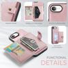 For iPhone 16e Case JEEHOOD J01 Retro Leather Phone Back Cover with Detachable Magnetic Card Holder