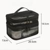 2025 New Nylon Mesh Double Layer Cosmetic Bag Large Capacity Portable Mesh Toiletry Bag Cosmetic Storage Bag