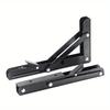 2pcs Sturdy Steel Folding Shelf Brackets Wall-Mounted Design for Workbench Table, Table Shelves Angle Bracket Home Hardware