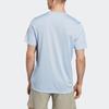 Adidas T Shirts Men's Light Blue Crew Neck Moderate Straight Fit IC7630