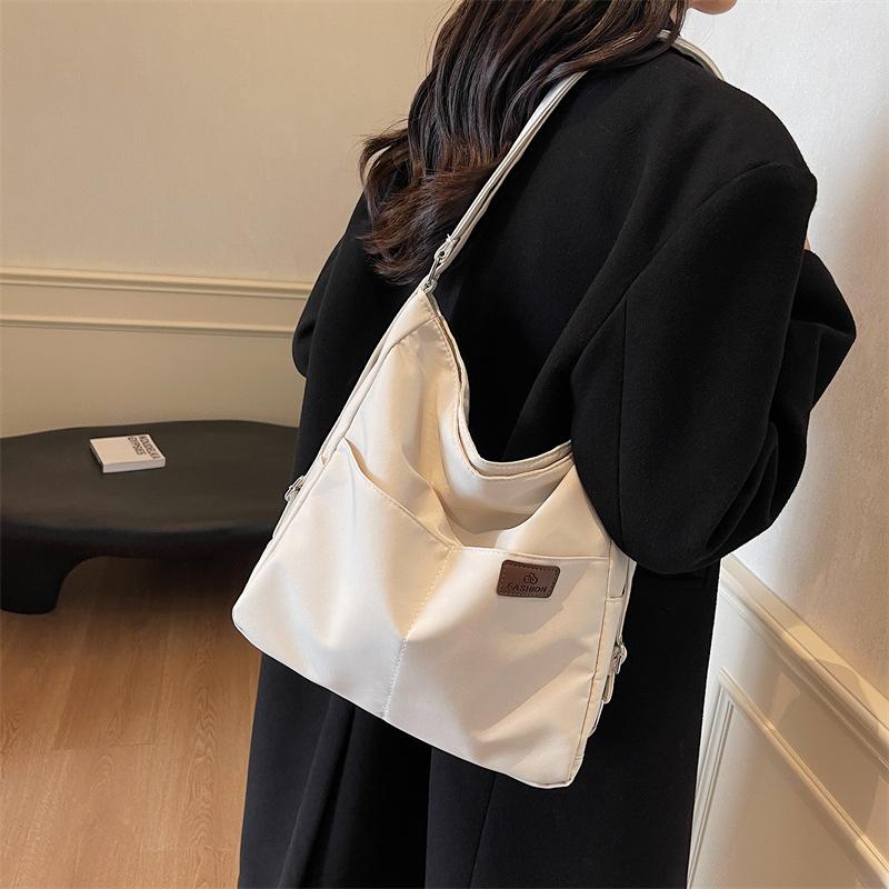 Casual shoulder backpack cloth bag texture large-capacity bag women's 2025 new canvas autumn and winter commuter tote bag