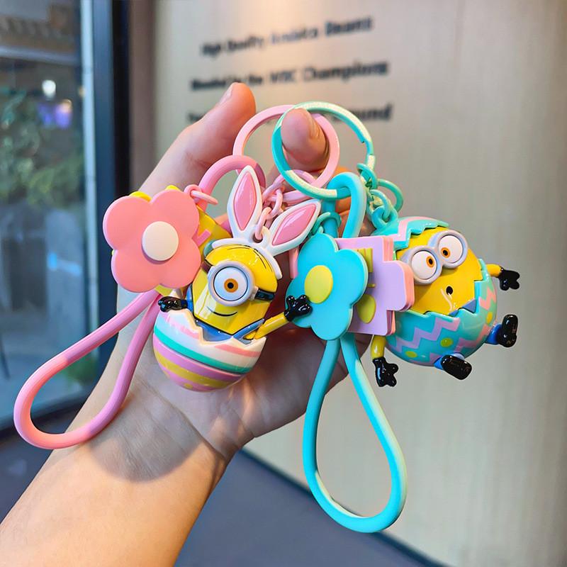 Entzückender Minion Cartoon Auto Schlüsselanhänger Rucksackanhänger Niedliches Geschenk Großhandel