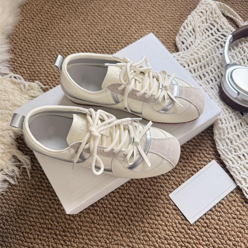 Inner height increase German training shoes women's 2025 autumn new ballet Mary Jane shoes cowhide lightweight versatile sports and leisure shoes