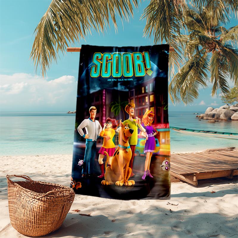 Halloween Fantasy Comedy Adventure Cartoon Movie Scooby-Doo Towel Outdoor Camping Vacation Swimming Beach Towel Outdoor Absorbent Bath Towel Y1