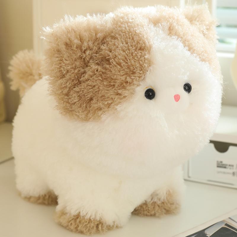 Kawaii Long Hair Animal Series Plush Doll Round Fat Cat Dog Panda Rabbit Brown Bear High Quality Plush Toy Soft Stuffed Cotton