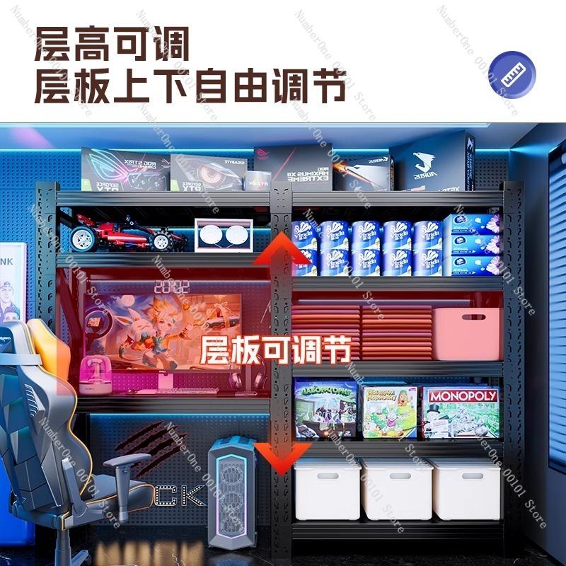 Computer Desk, Desktop, Simple Shelf, Gaming Desk, DIY Multi-Layer Storage Rack, Home Desk with Built-In Storage Solutions