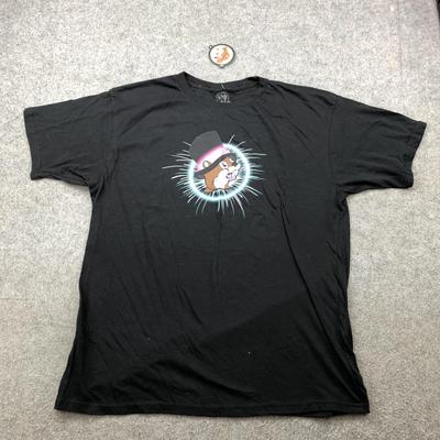 Buc-ee's Shirt Mens XL Black Happy New Year 2024 Glow In the Dark Graphic Tee