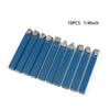 Juego de 10 Brocas con Punta de Carburo de 1/4 de Pulgada Herramientas de Fresado Soldadas para Metal Torno CNC Portabrocas de Soldadura Herramientas de Torneado