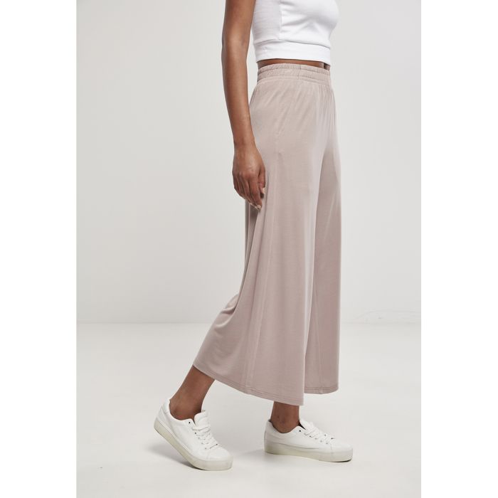 Pantalon Large - Urban Classics - Femme - Couleur Rose - Coupe 3/4 - Confortable Et Décontracté